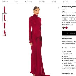 Helsa Slinky Jersey Sarong Maxi Dress NWOT